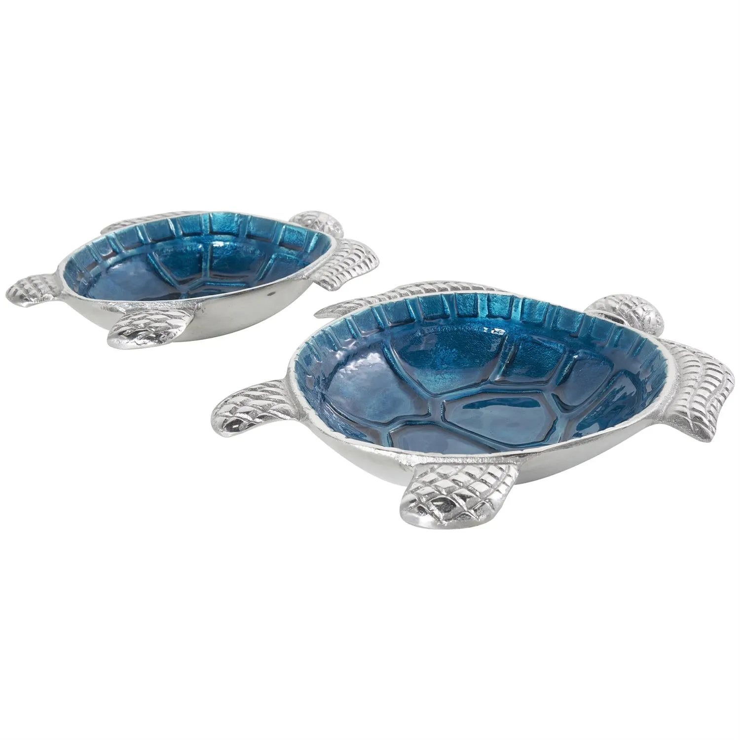 2pc Decorative Turtle Bowl Set in Blue