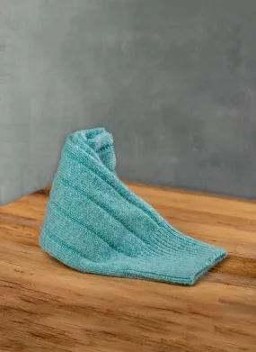 75% Cashmere Rib Sock in Persian Green