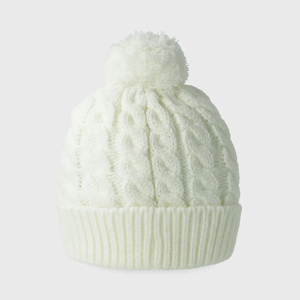 Airwalk Unisex Cable Knit Beanie White _ 181399 _ White