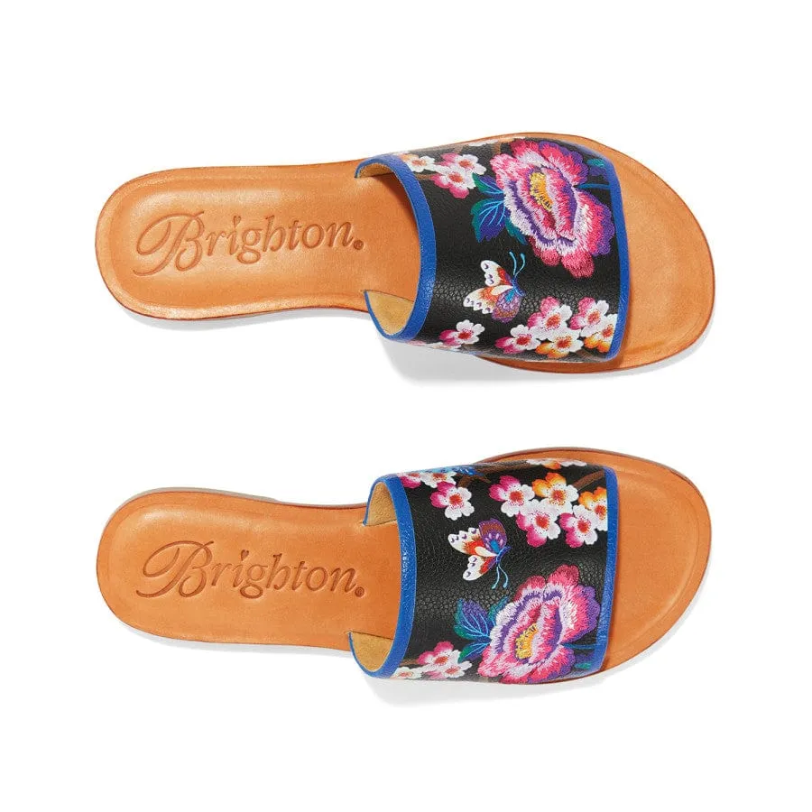 Akira Embroidered Slide Sandals