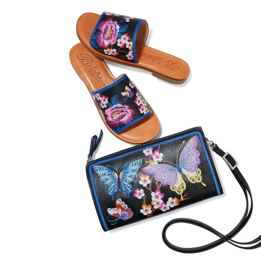 Akira Embroidered Slide Sandals