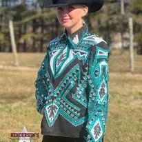 All Day  Show Jacket ~ Teal & White