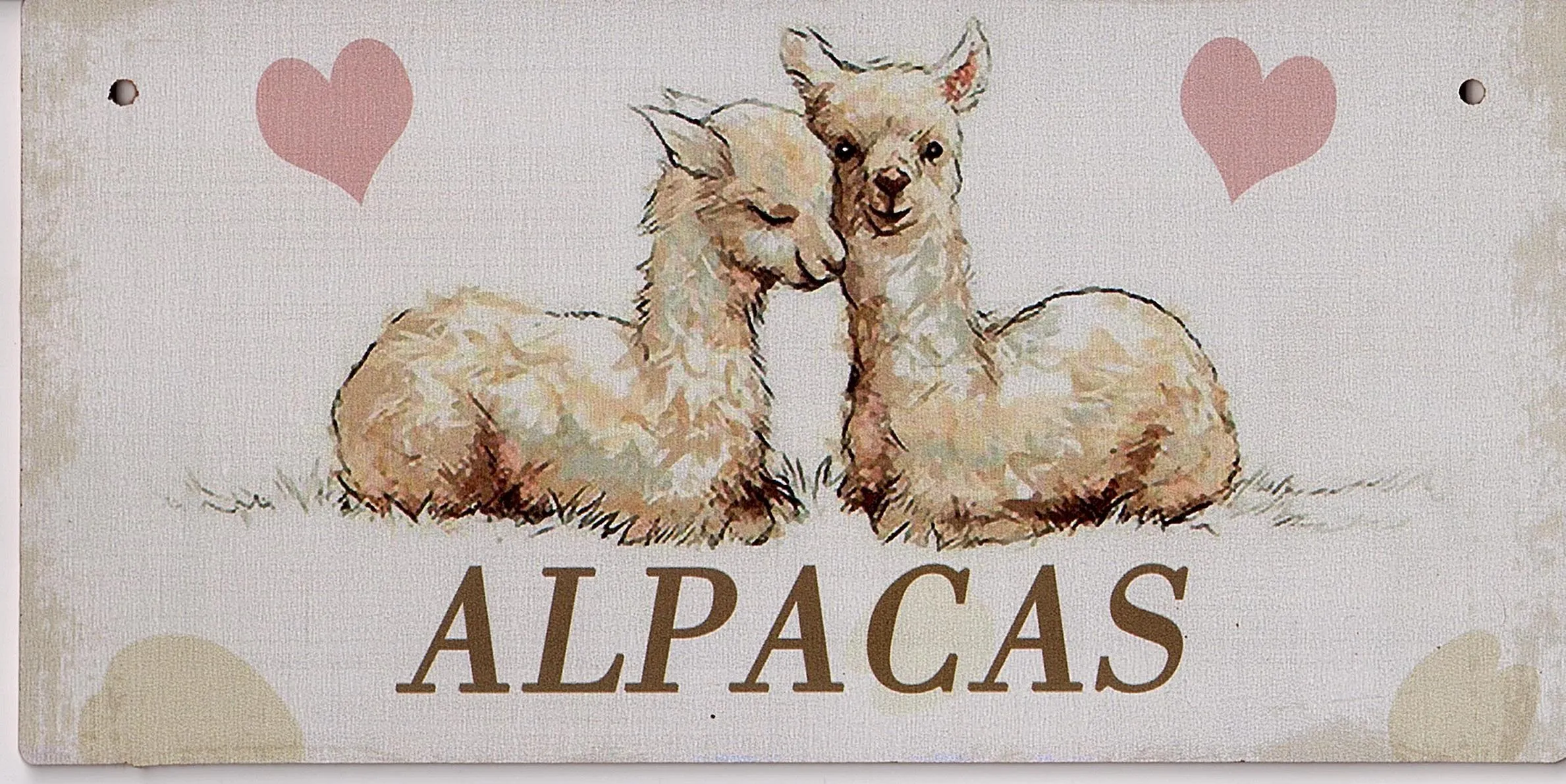 Alpaca Home Decor Wooden Plaque