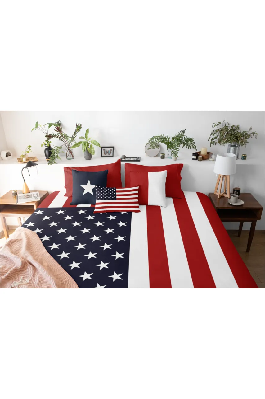 Americana Set Microfiber Duvet Cover