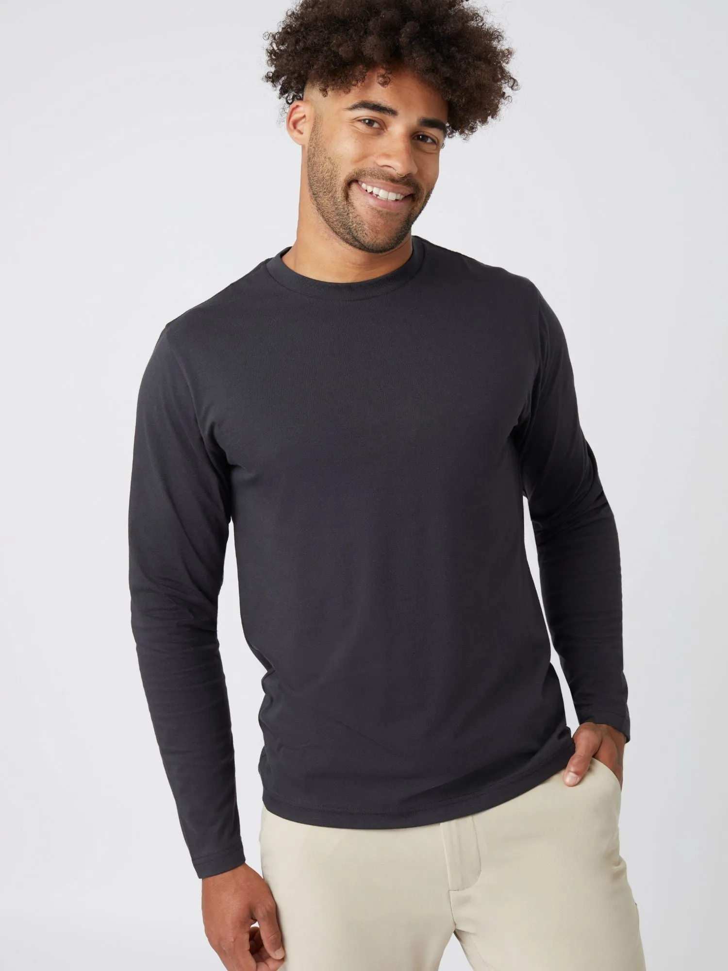 Anchor Black Long Sleeve Crew Neck