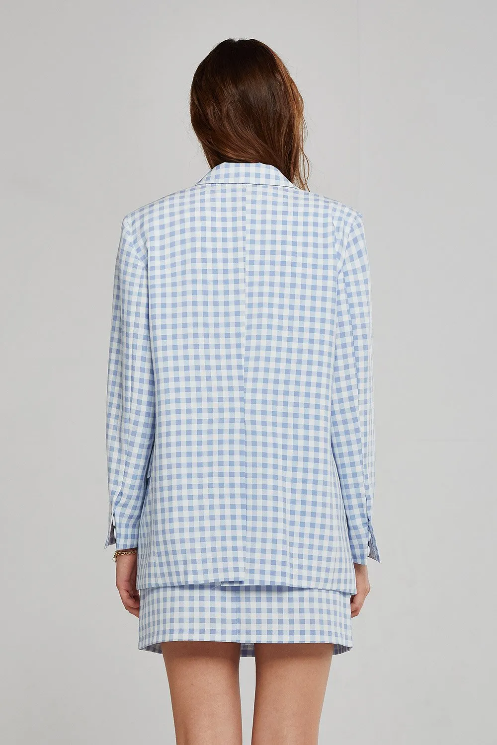 Aria Oversized Gingham Blazer