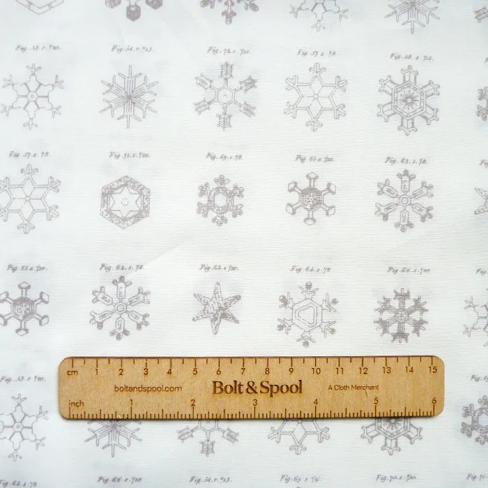 Art Gallery Fabrics : Little Town - Snow Crystals Ash