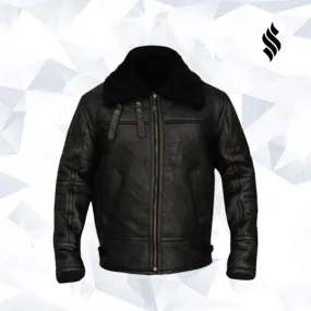 B3 Aviator Bomber Men Leather Jacket