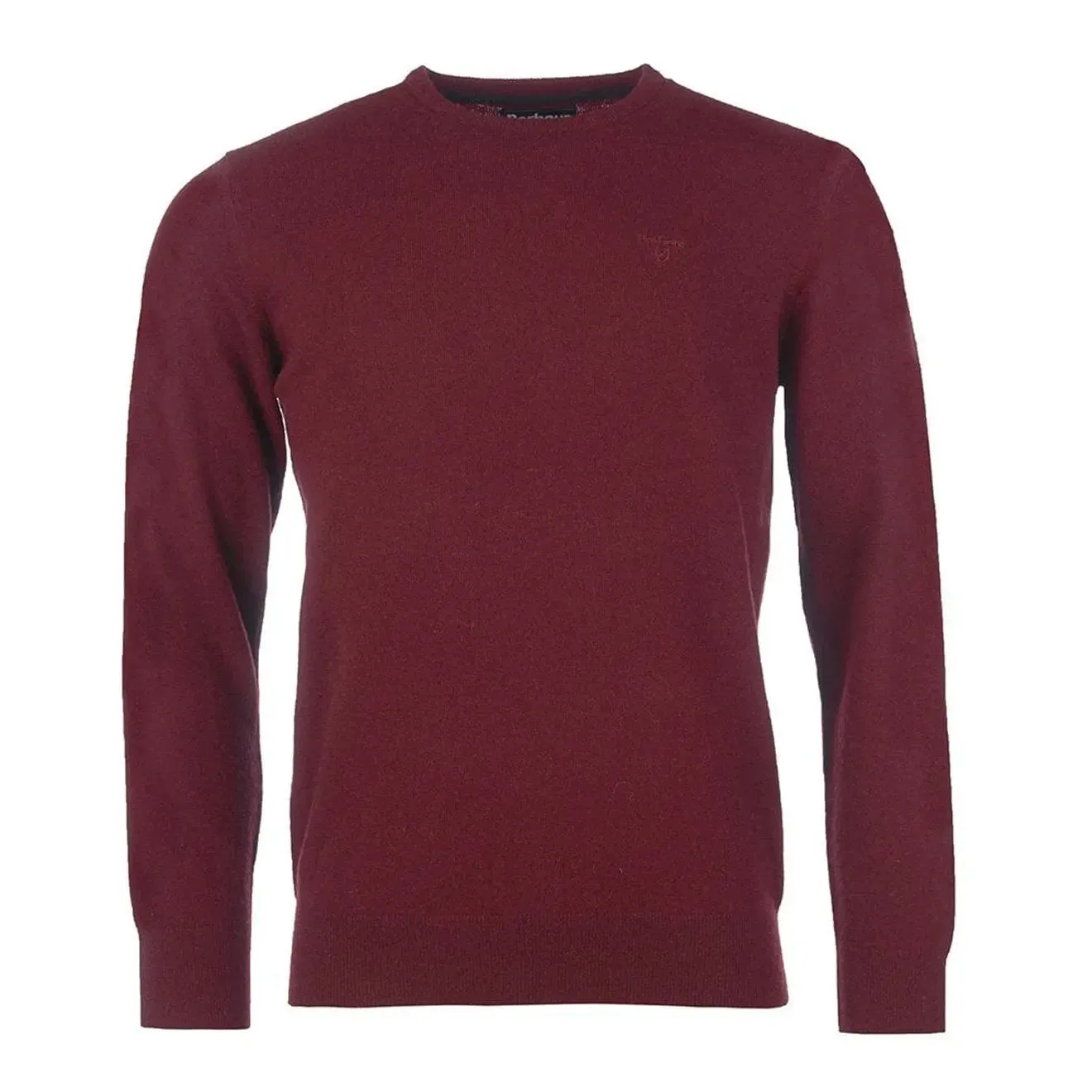 Barbour Essential Lambswool Crew Neck Ruby