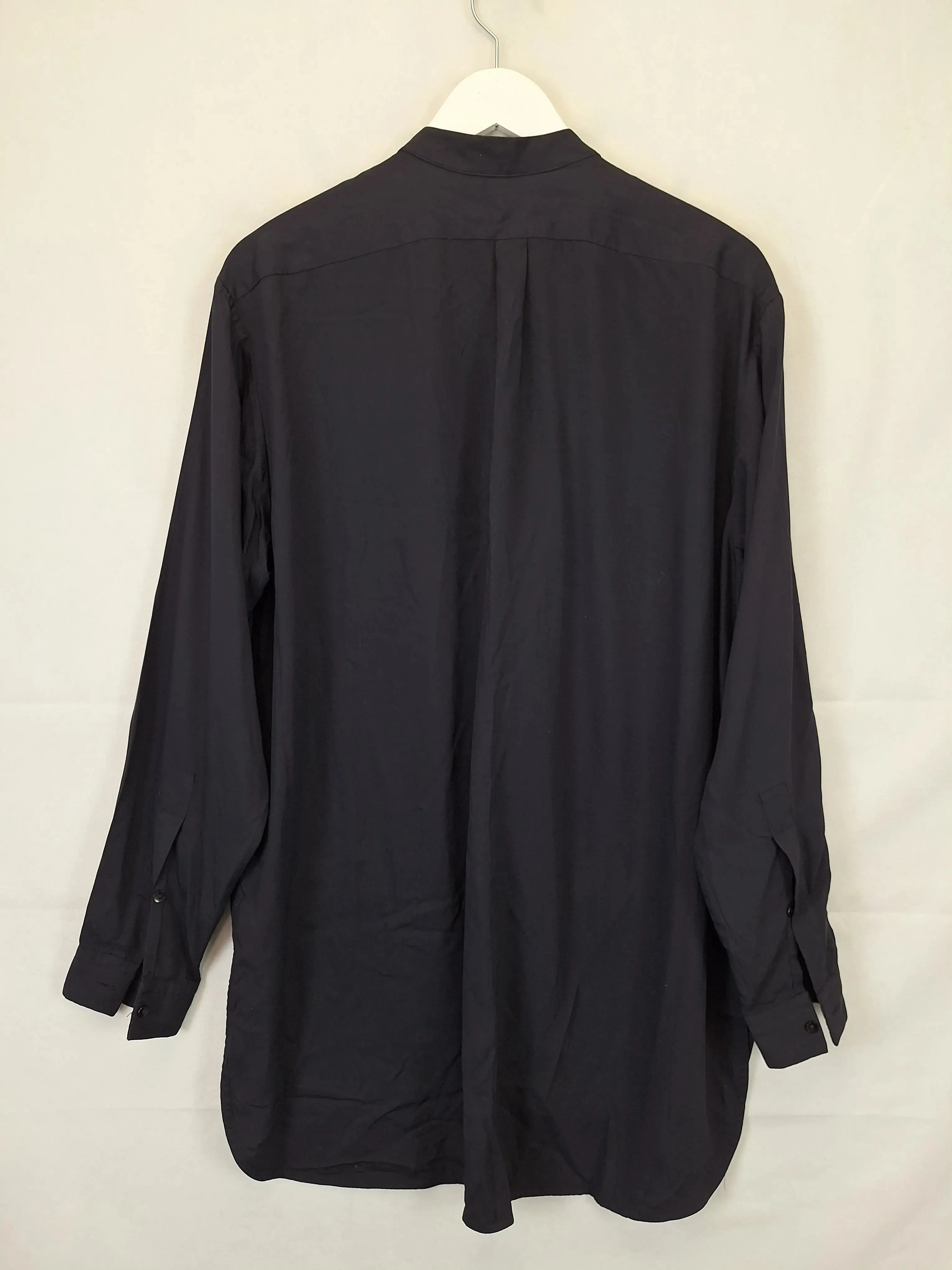 Bassike Stylish Collarless Longline Shirt Size L