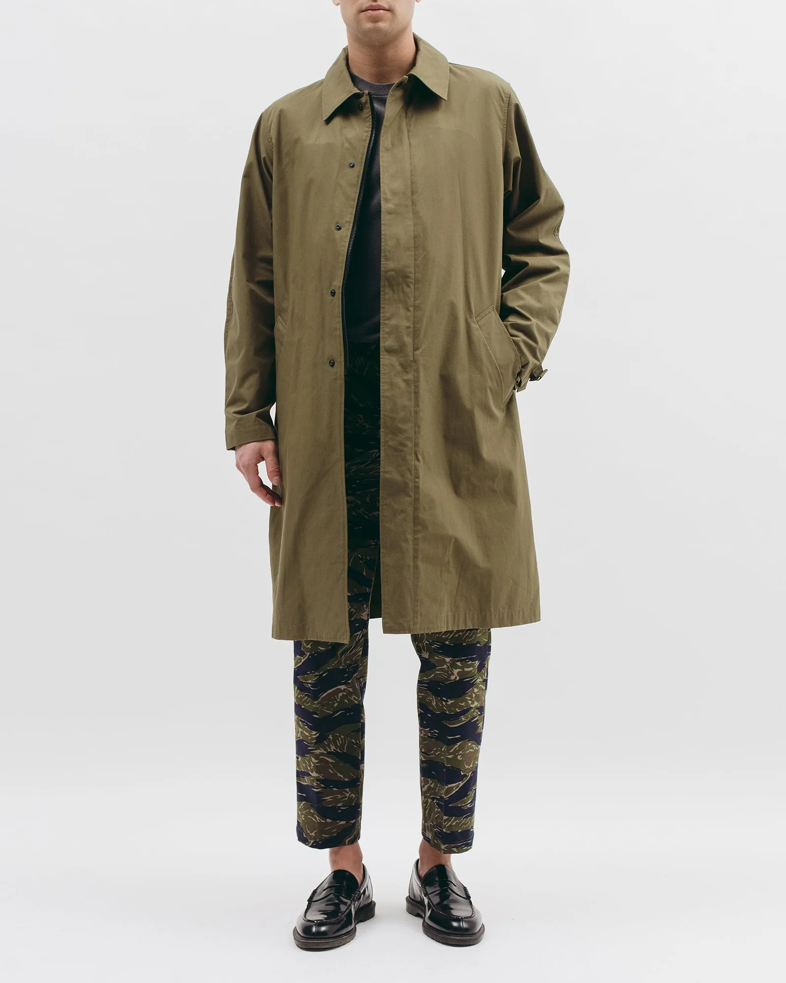 Belted Overcoat - Tropical Green