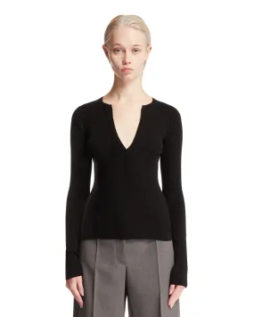 Black Cashmere Silk Jumper