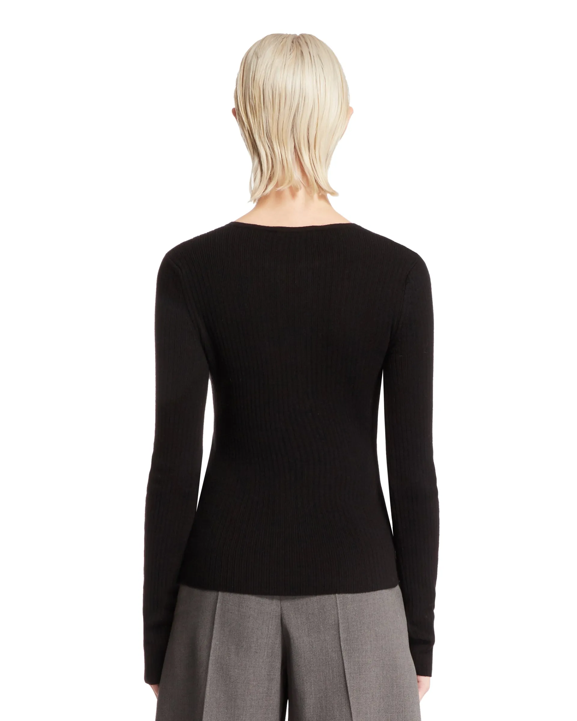 Black Cashmere Silk Jumper