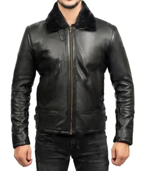 Black Leather Flight Jacket