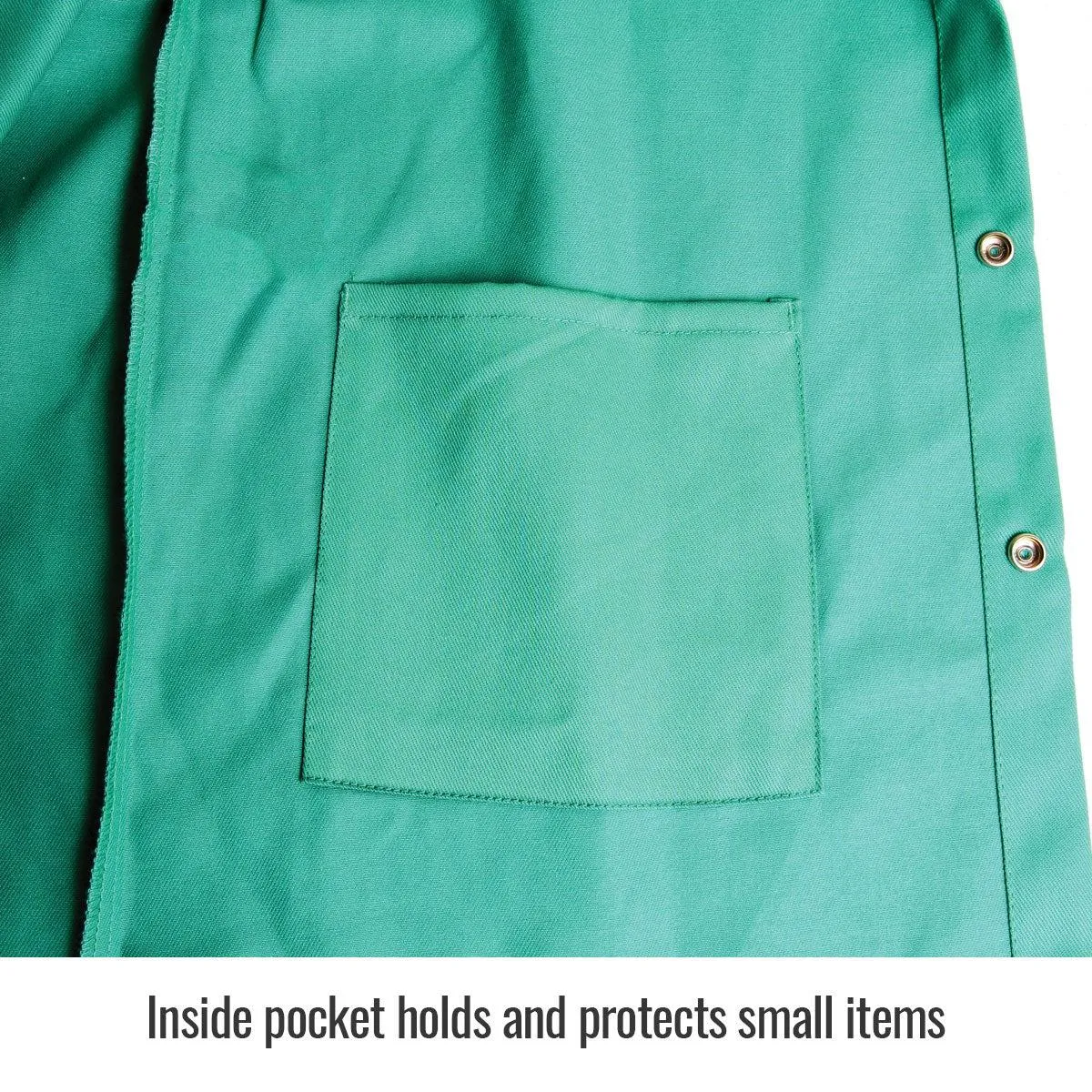 Black Stallion TruGuard 200 FR Cotton Welding Jacket, Green - F9-30C