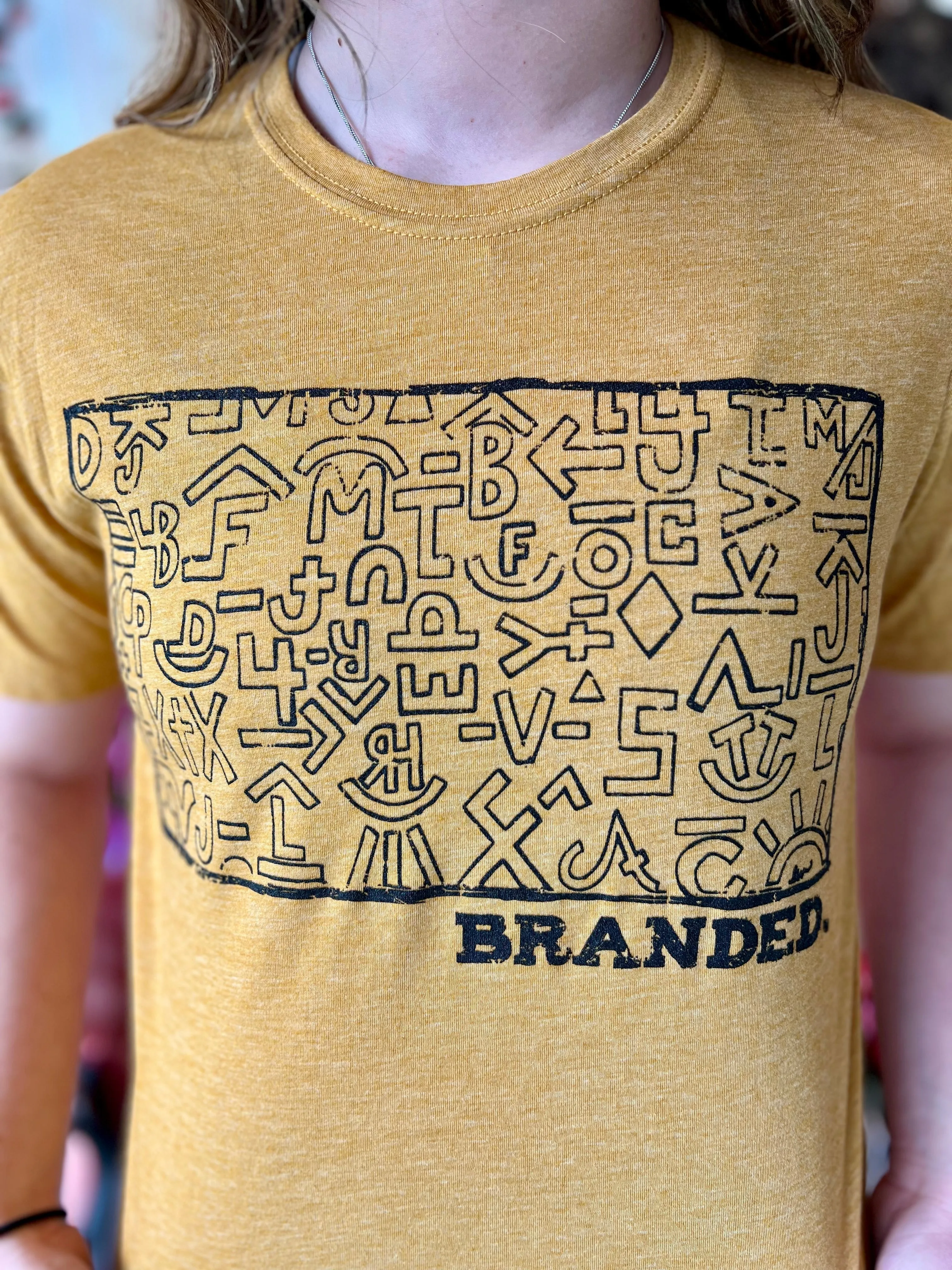 Branded Mustard Tee