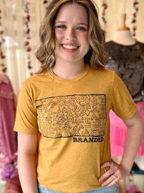 Branded Mustard Tee