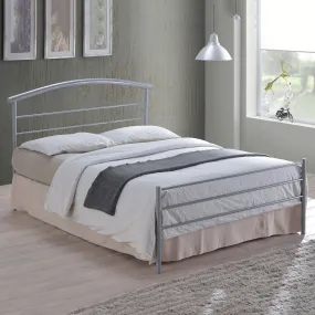 Brennington Modern Silver Metal Bed Frame