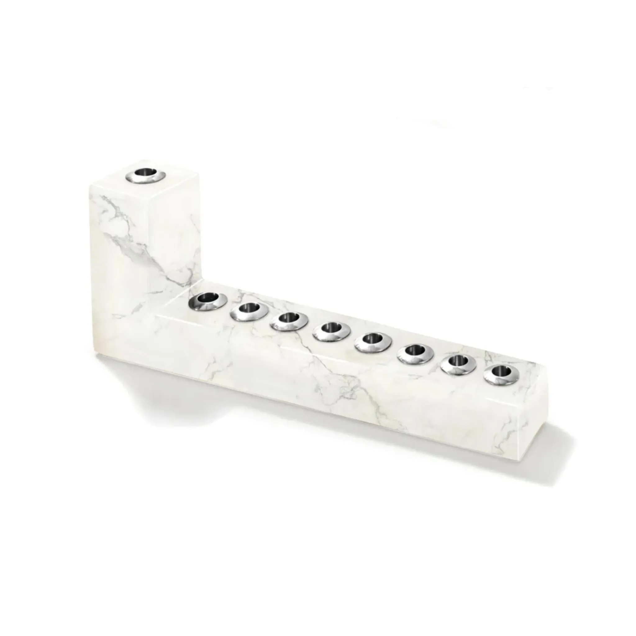 Brillante Menorah, Marble & Silver by Anna New York