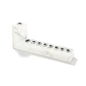 Brillante Menorah, Marble & Silver by Anna New York