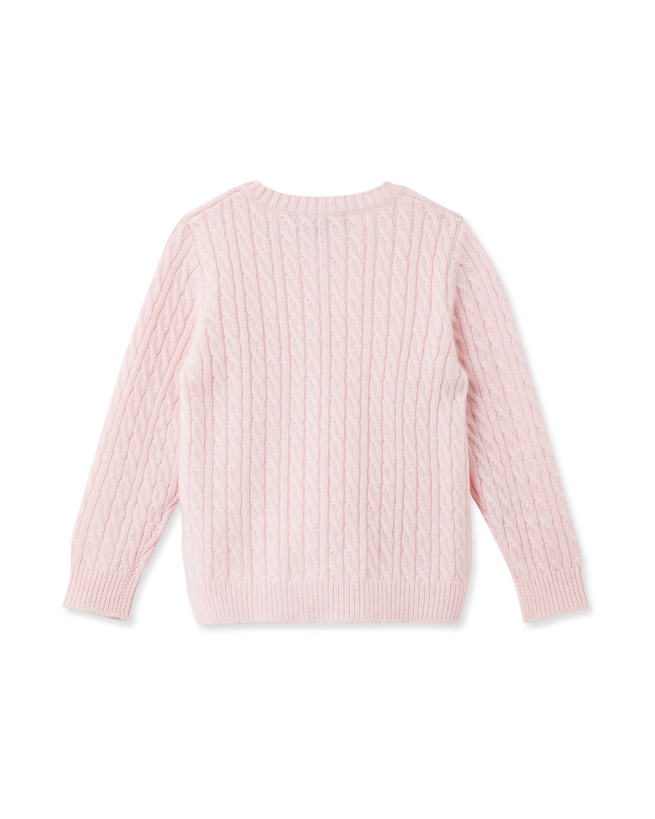 Cable Cashmere Sweater Pale Pink