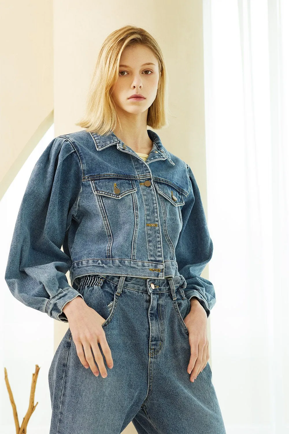 Camila Cropped Denim Jacket