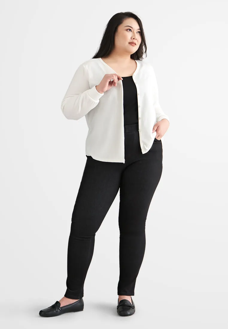 Carlosse Ribbed Cropped Cardigan