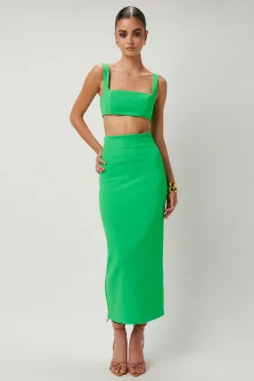 Catia Midi Skirt - Lush Green