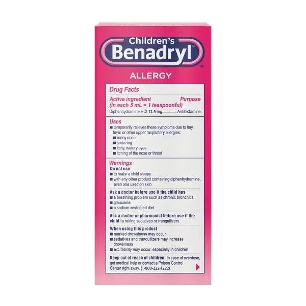 Children’s Benadryl Allergy Relief Liquid Medicine Cherry - 8 fl oz