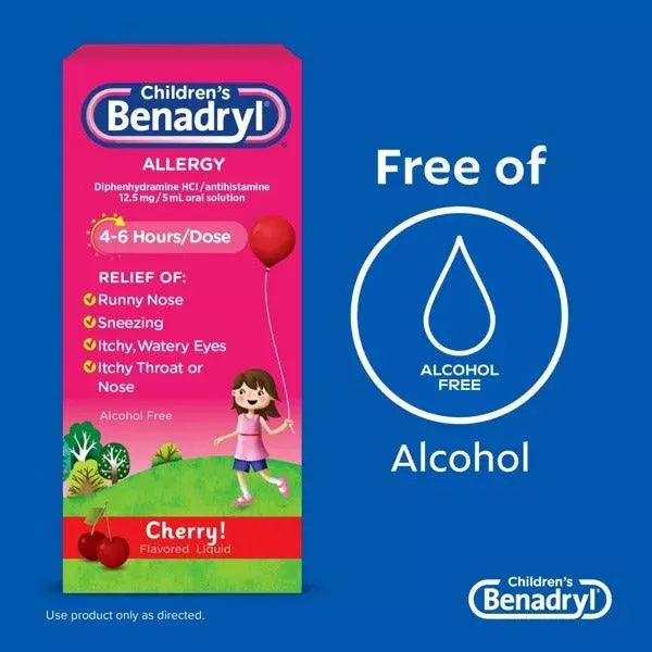 Children’s Benadryl Allergy Relief Liquid Medicine Cherry - 8 fl oz