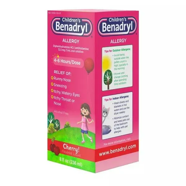 Children’s Benadryl Allergy Relief Liquid Medicine Cherry - 8 fl oz