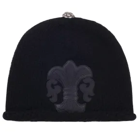 Chrome Hearts Cashmere Fleur Patch Beanie Black