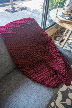 Chunky Knit Throw Blanket