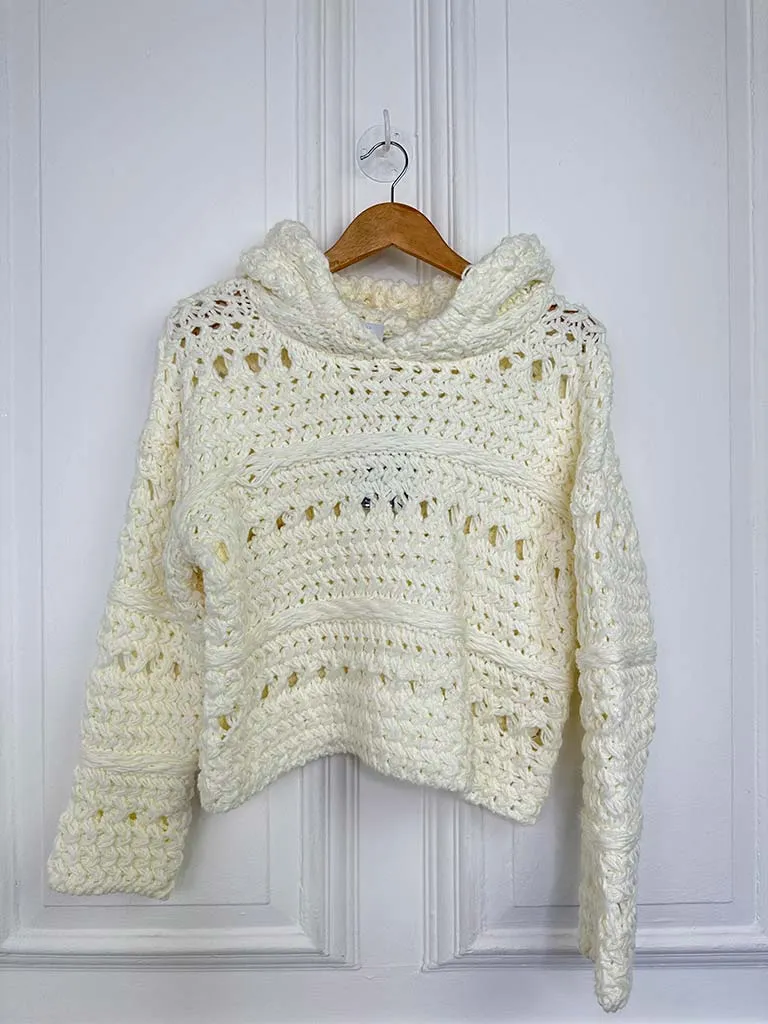 Chunky Knitted Hoody - Ivory