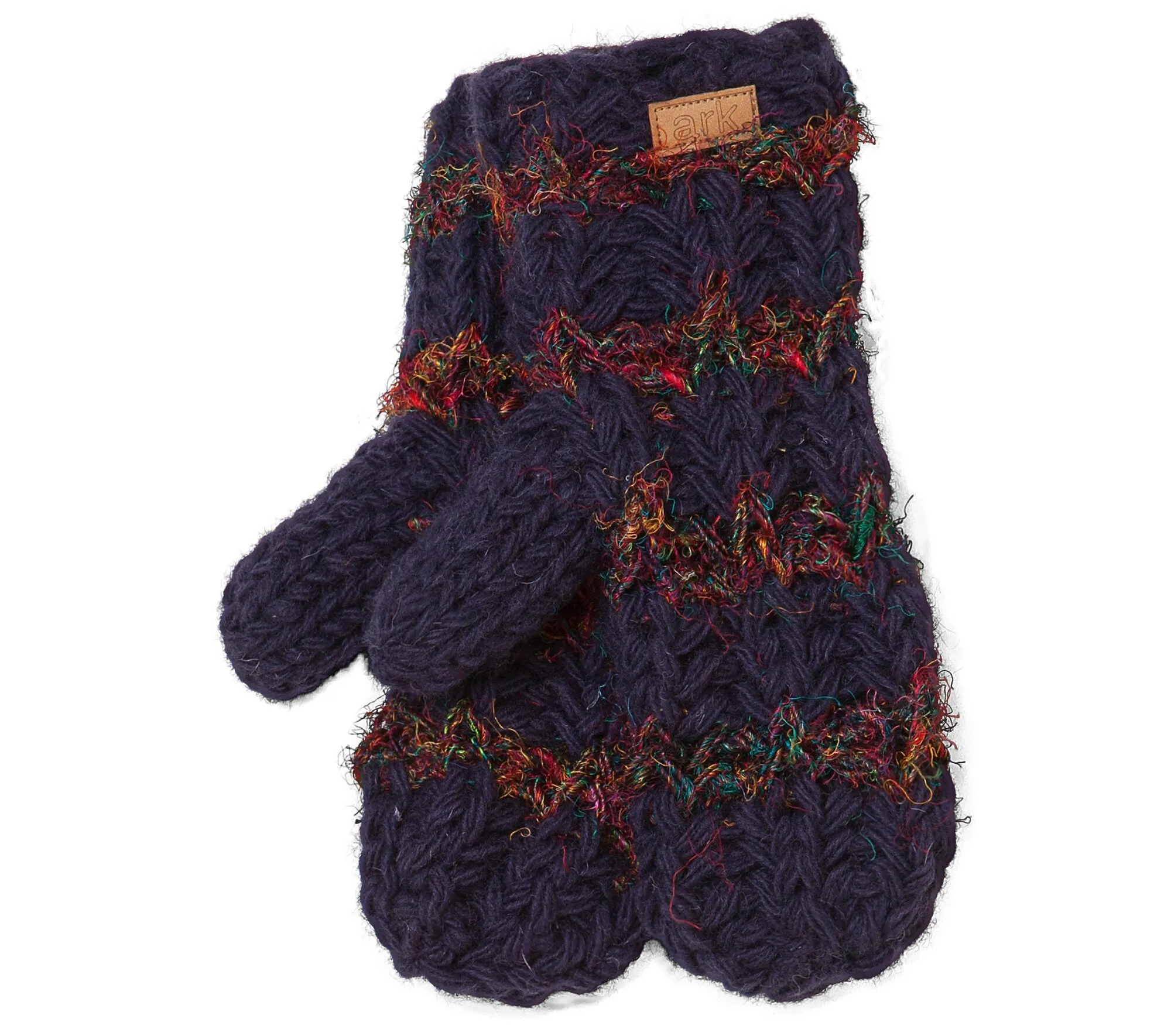 Chunky Navy Mittens, Chunky knit, Mittens for women, Warm Fleece mitts, wool, hand knit, fleece lined Cozy,