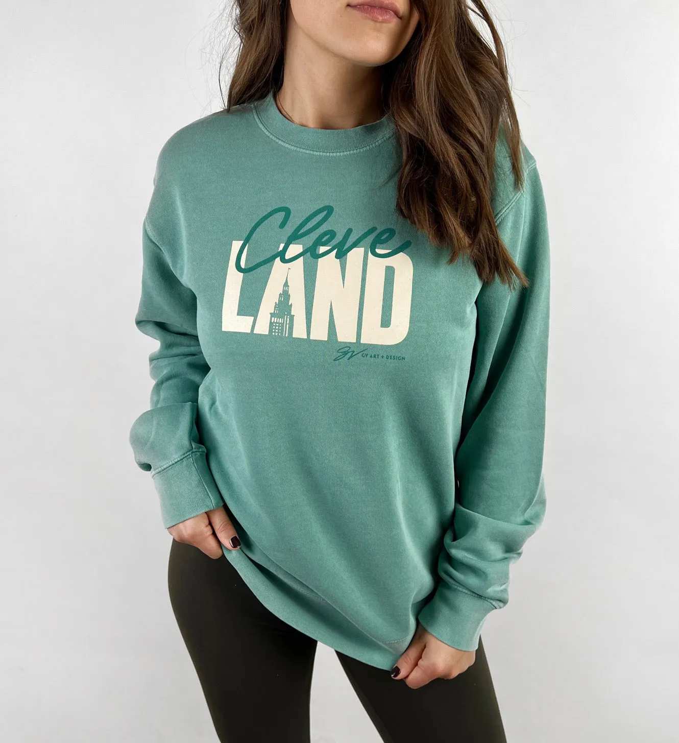 CleveLAND Mint Crew Neck Sweatshirt