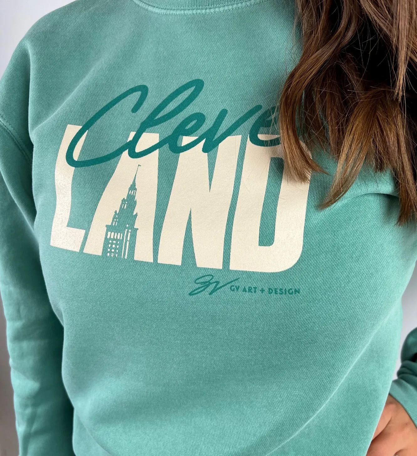 CleveLAND Mint Crew Neck Sweatshirt