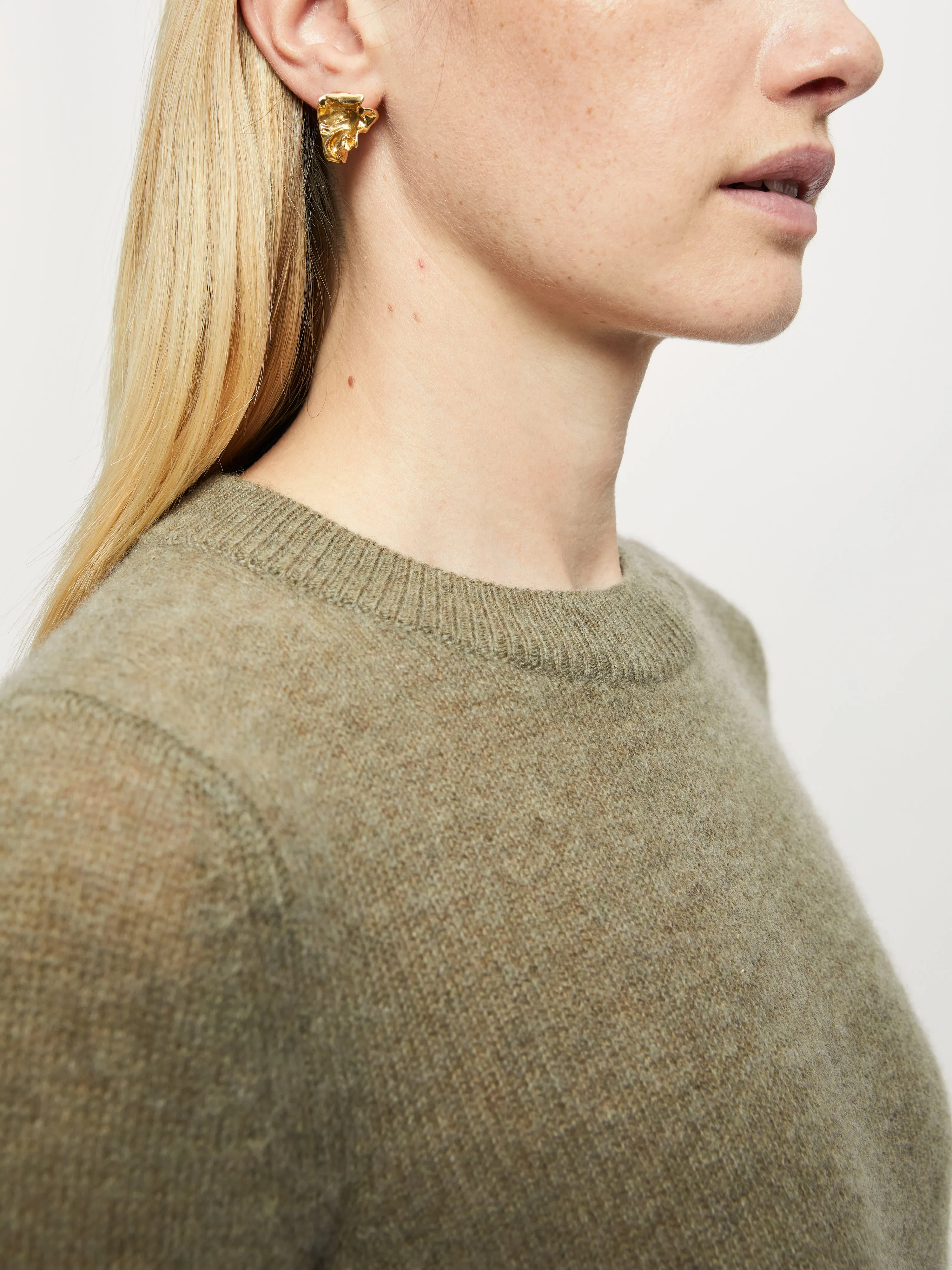 Cloud Cashmere Crew Jumper | Khaki