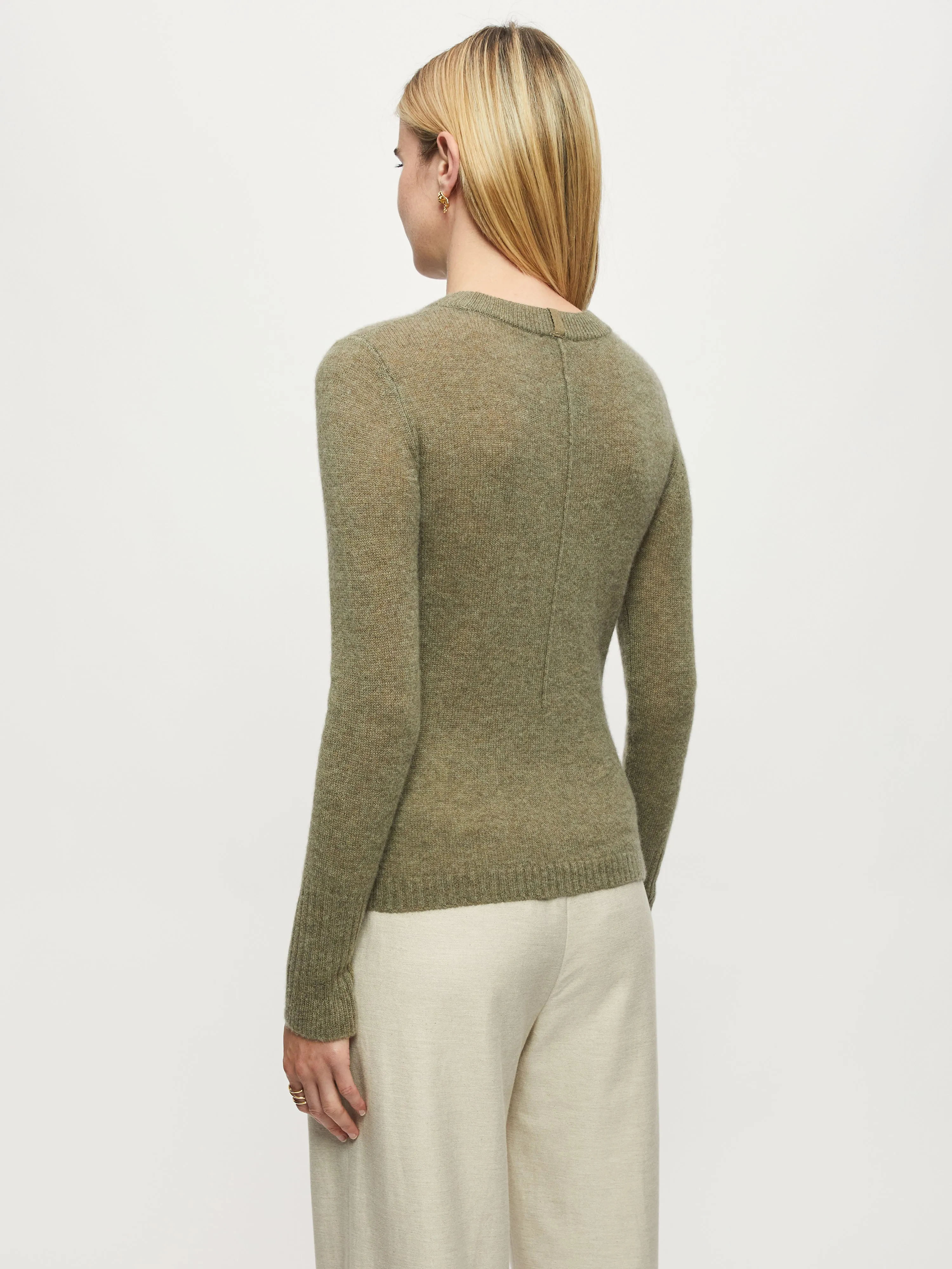 Cloud Cashmere Crew Jumper | Khaki