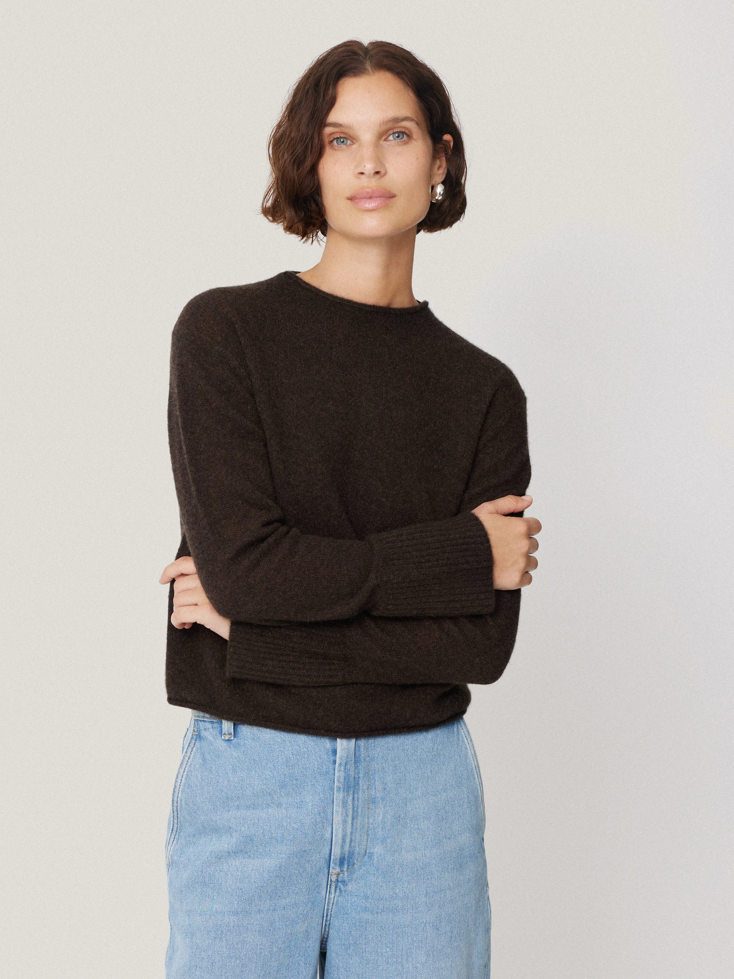 Cloud Cashmere Eldon Jumper | Brown