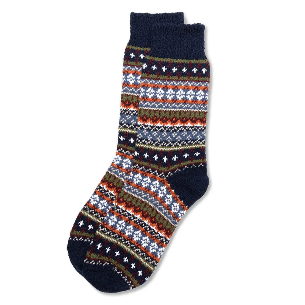 Cotton Fair Isle Socks