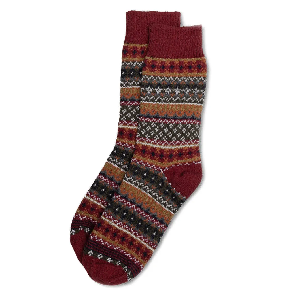 Cotton Fair Isle Socks