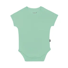 Crew Neck Tee Bodysuit in Wasabi