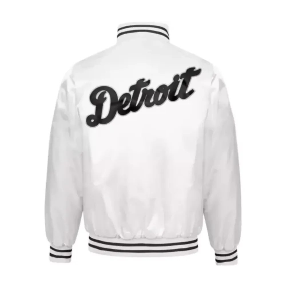 Detroit Tigers White Varsity Jacket