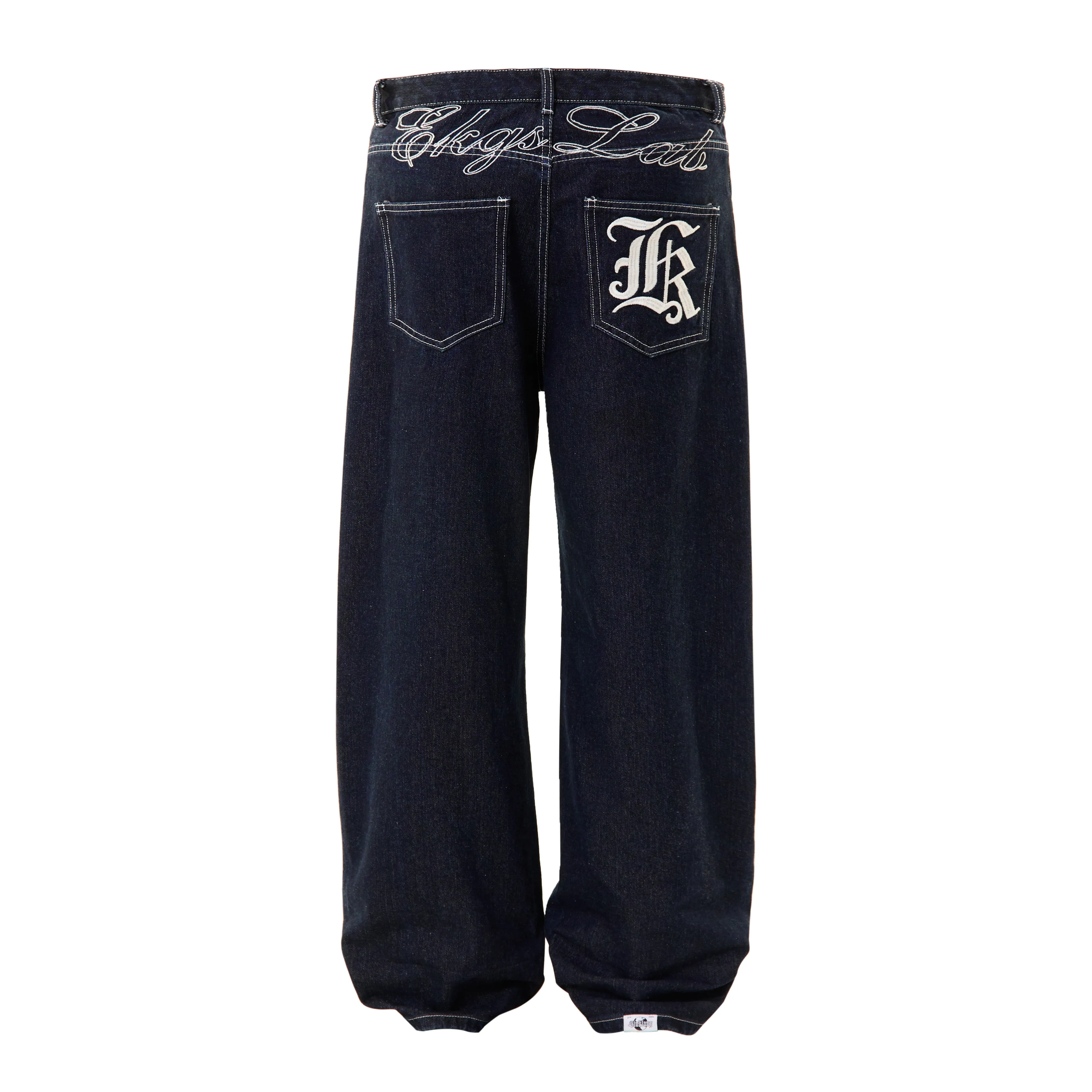 Embroidered Script | Baggy Jeans