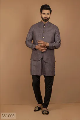 ER WC 1029 Grey Formal Waist COat