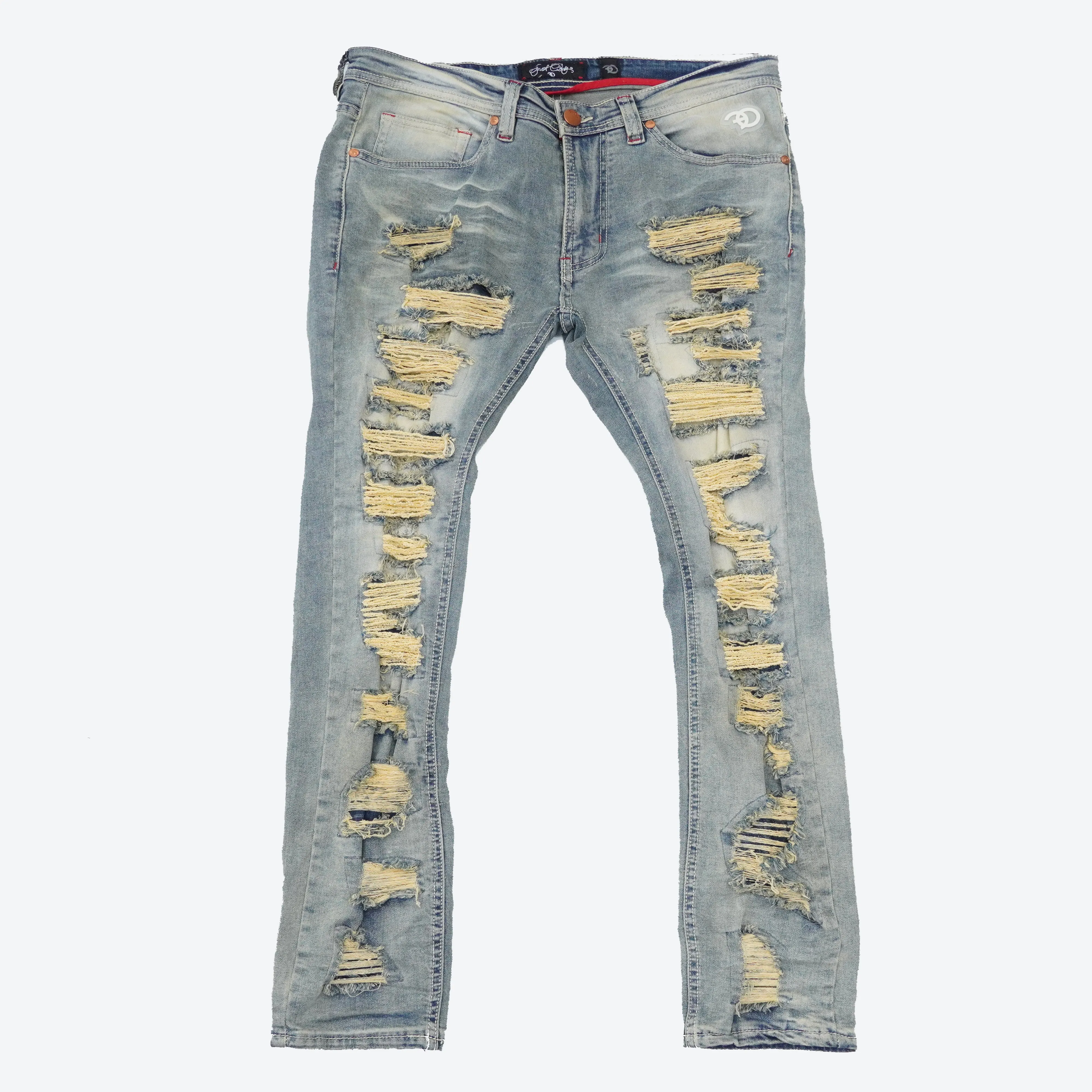 F1734 Frost All Over Shredded Jeans - Dirt