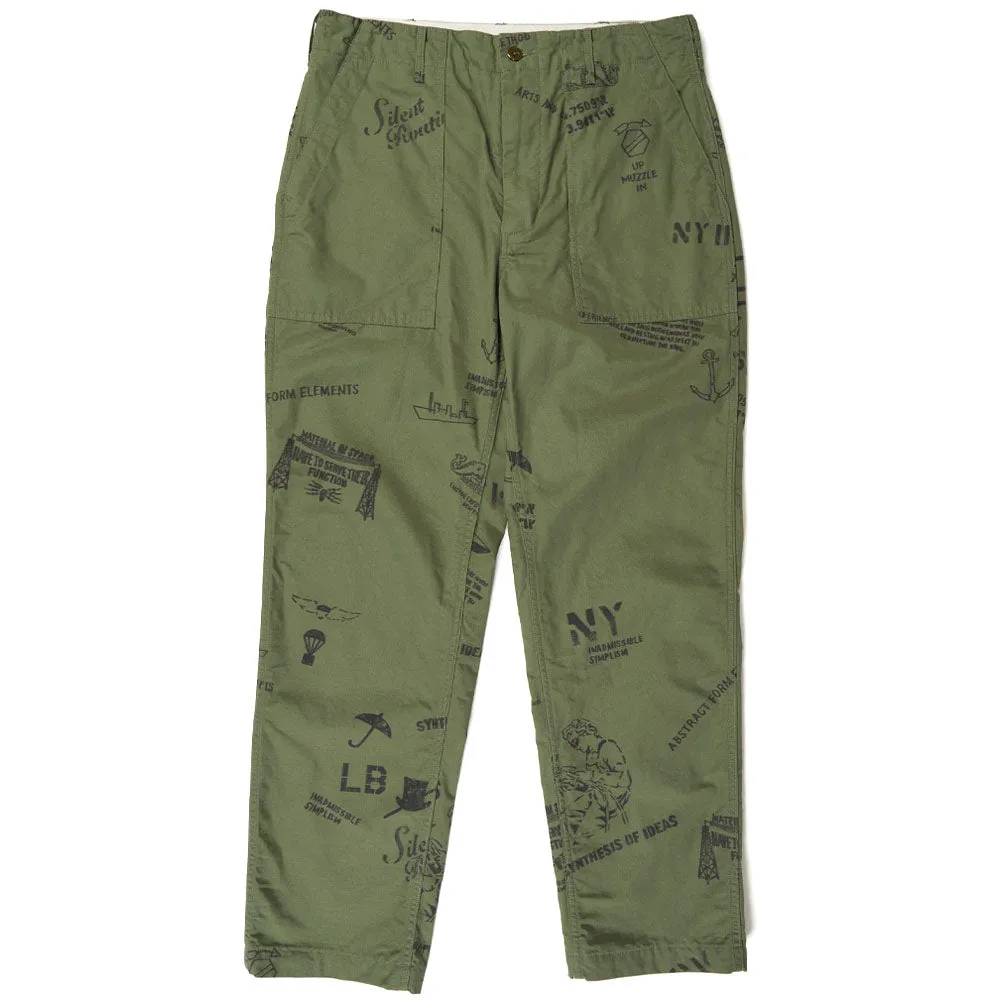 Fatigue Pant 'Olive Graffiti Print Ripstop'