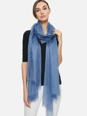 Featherlight Dark Blue Cashmere Scarf