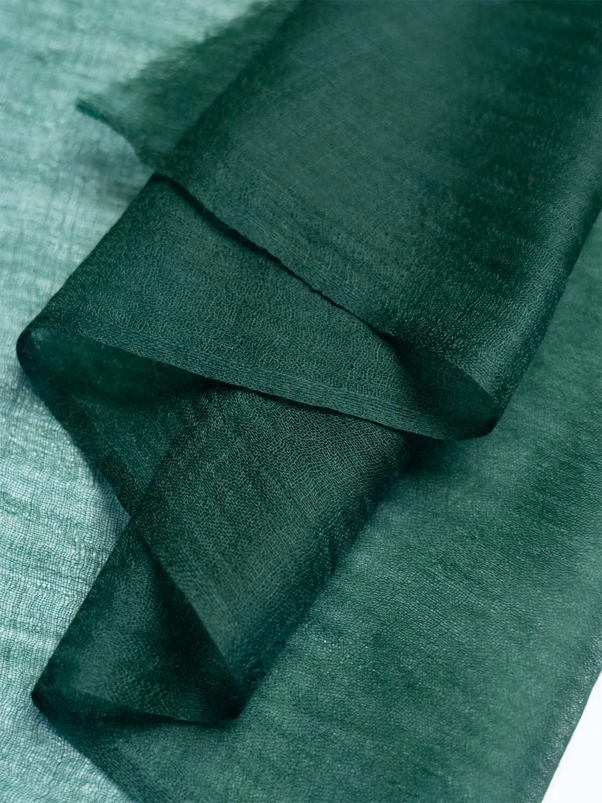 Featherlight Emerald Green Cashmere Scarf